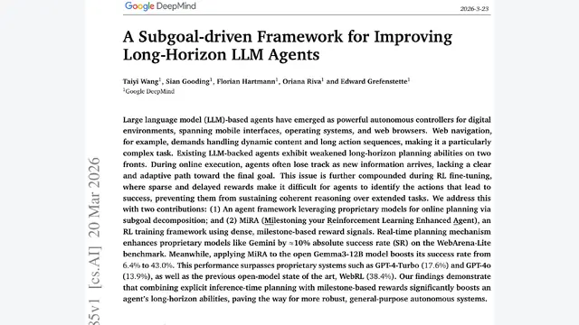 A Subgoal-driven Framework for Improving Long-Horizon LLM Agents