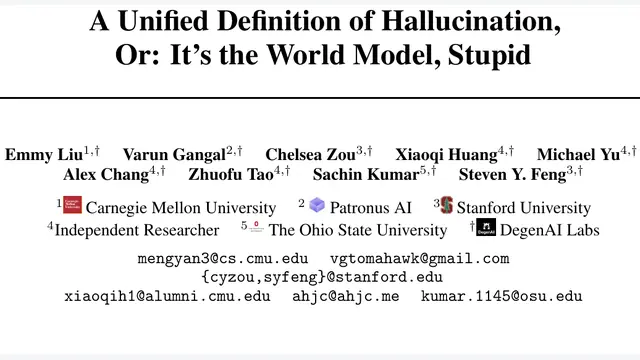 A Unified Definition of Hallucination, Or: It's the World Model, Stupid