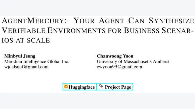 AgentMercury：从业务场景自生成交互环境，环境构建成功率达83%