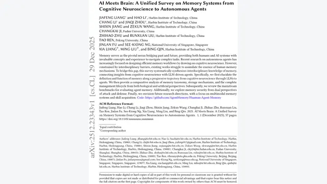 AI Meets Brain: Memory Systems from Cognitive Neuroscience to Autonomous Agents