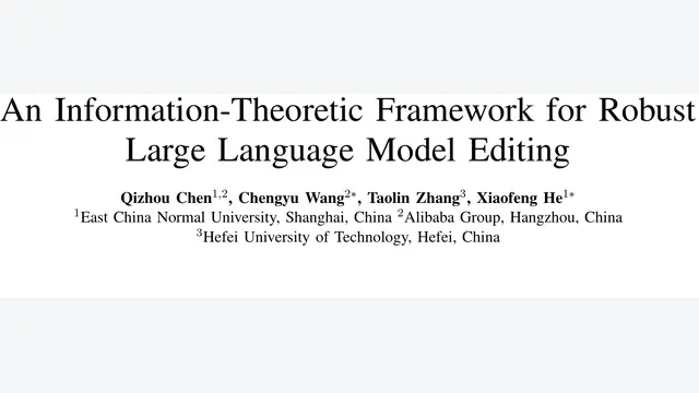 An Information-Theoretic Framework for Robust Large Language Model Editing