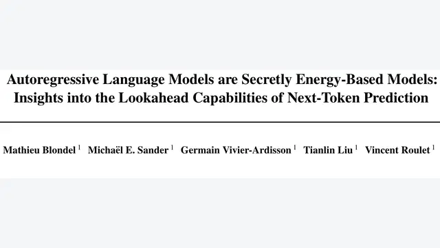 Autoregressive Language Models are Secretly Energy-Based Models: Insights into the Lookahead Capabilities of Next-Token Prediction