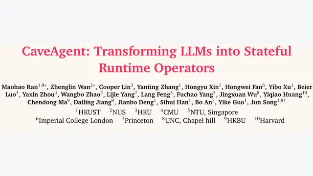CaveAgent: Transforming LLMs into Stateful Runtime Operators