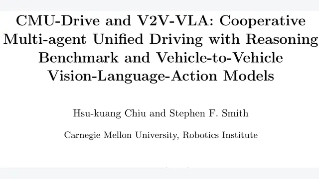 CMU提出V2V-VLA：单卡跑通16车闭环协同评测，驾驶得分提升超7分