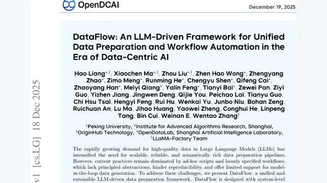 DataFlow: An LLM-Driven Framework for Unified Data Preparation and Workflow Automation in the Era of Data-Centric AI