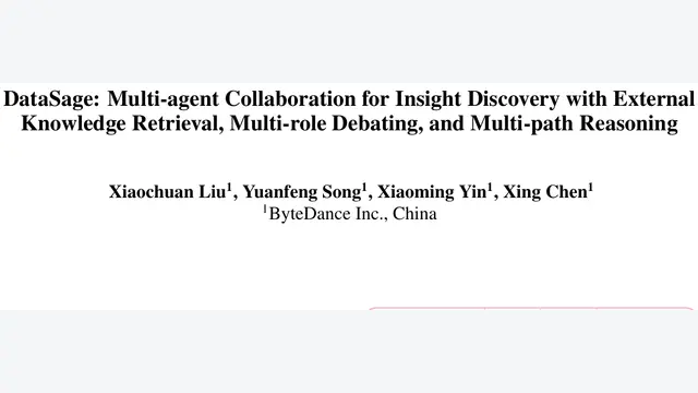 DataSage: Multi-agent Collaboration for Insight Discovery with External Knowledge Retrieval, Multi-role Debating, and Multi-path Reasoning