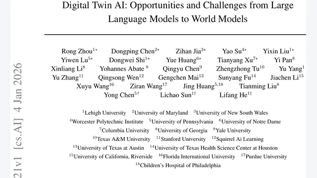 Digital Twin AI: Opportunities and Challenges from Large Language Models to World Models