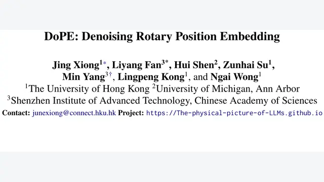 DoPE: Denoising Rotary Position Embedding