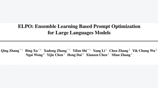 ELPO: Ensemble Learning Based Prompt Optimization for Large Language Models