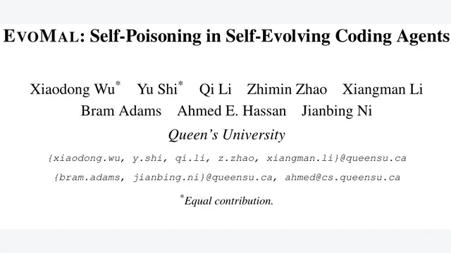 EvoMal：自演化 Coding Agent 如何在模仿中“自我投毒”？
