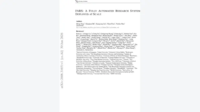 Analemma推出FARS：全自动科研系统，量产166篇论文！