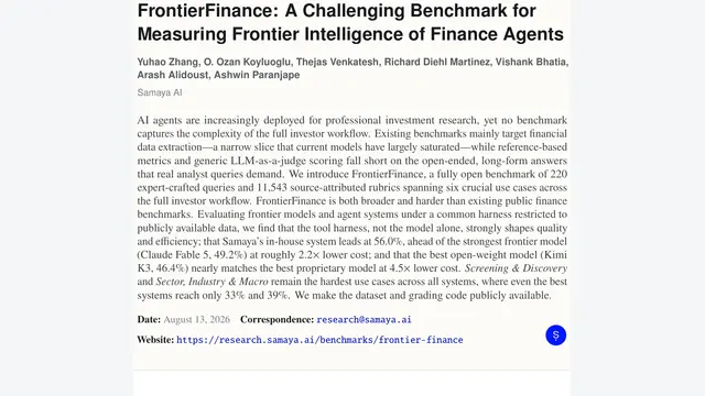 FrontierFinance：当金融Agent走出查表，最强模型全流程得分仅56%