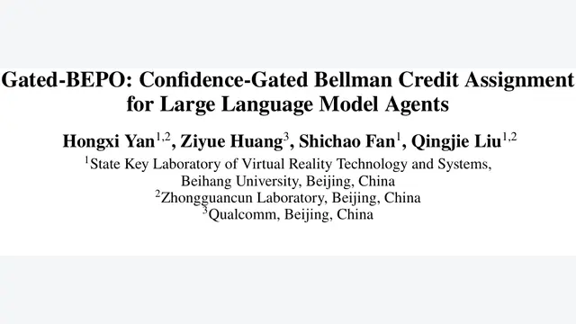 Gated-BEPO：用置信门控贝尔曼估值重构信用分配，成功率提升14.5%
