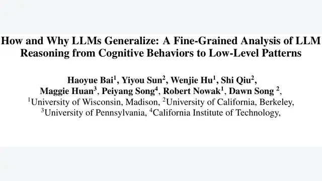 How and Why LLMs Generalize: A Fine-Grained Analysis of LLM Reasoning from Cognitive Behaviors to Low-Level Patterns