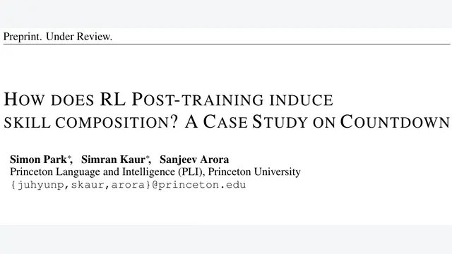 How Does RL Post-training Induce Skill Composition? A Case Study on Countdown