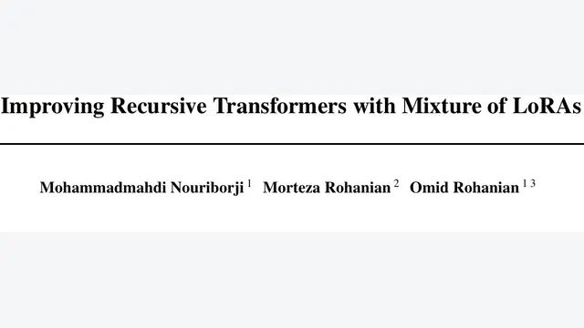 Improving Recursive Transformers with Mixture of LoRAs