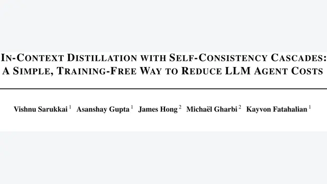 In-Context Distillation with Self-Consistency Cascades: A Simple, Training-Free Way to Reduce LLM Agent Costs