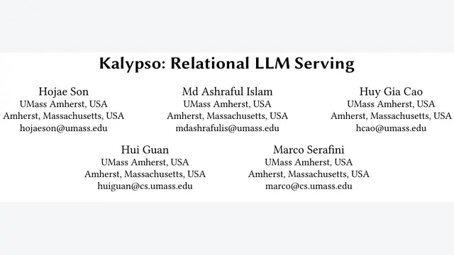 Kalypso：打破算子物化壁垒，关系型LLM推理实现4.57倍提速