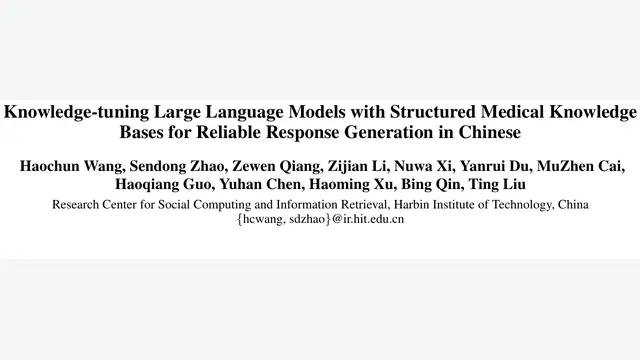 Knowledge-tuning Large Language Models with Structured Medical Knowledge Bases for Reliable Response Generation in Chinese