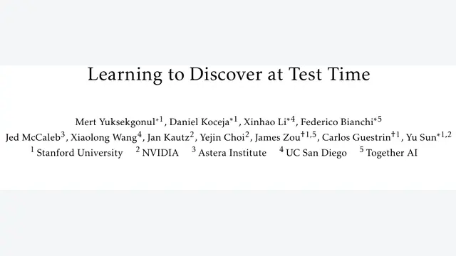 Learning to Discover at Test Time