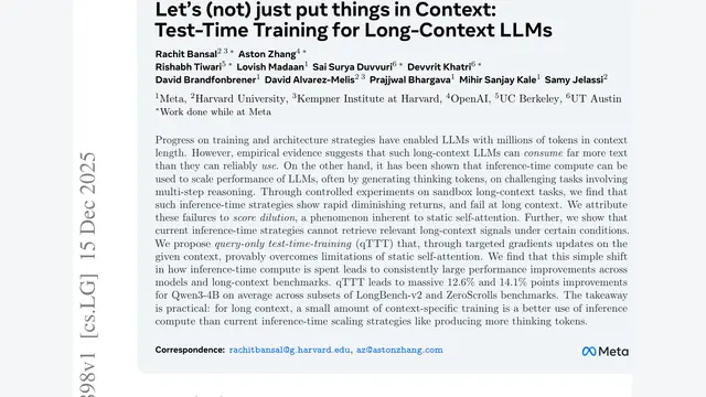Let's (not) just put things in Context: Test-Time Training for Long-Context LLMs