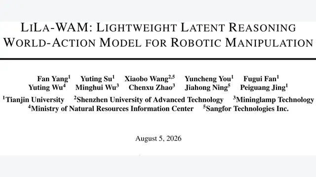 LiLa-WAM：单卡24GB练出世界-动作模型，90.48%成功率领跑50项机器人任务