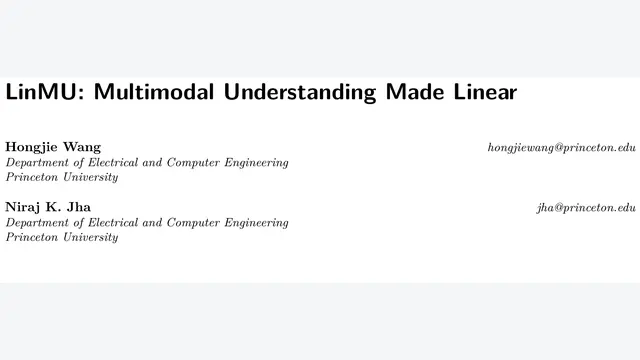 LinMU: Multimodal Understanding Made Linear