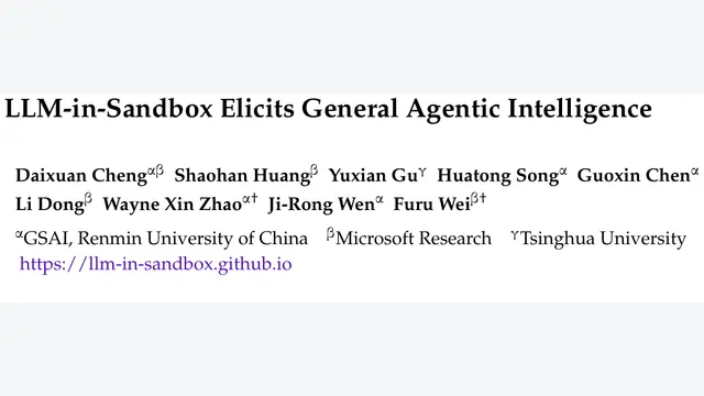 LLM-in-Sandbox Elicits General Agentic Intelligence