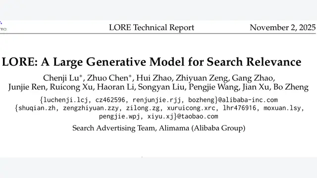 LORE: A Large Generative Model for Search Relevance