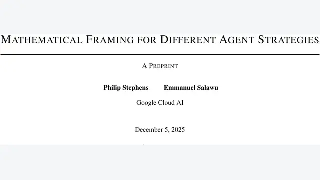 Mathematical Framing for Different Agent Strategies
