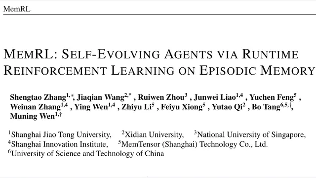 MemRL: Self-Evolving Agents via Runtime Reinforcement Learning on Episodic Memory
