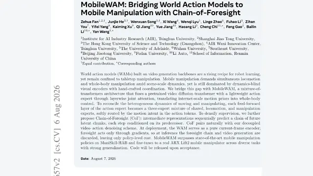 MobileWAM：前瞻思维链解锁移动操作，推理加速最高达8.7倍