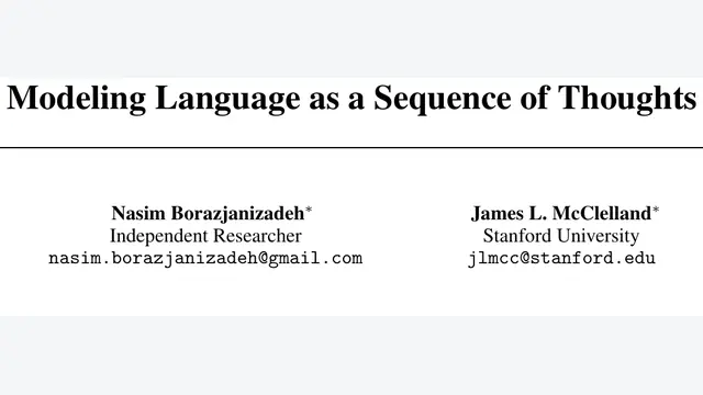 Modeling Language as a Sequence of Thoughts