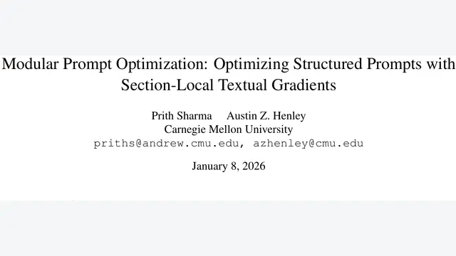 Modular Prompt Optimization: Optimizing Structured Prompts with Section-Local Textual Gradients
