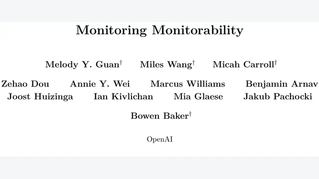 Monitoring Monitorability