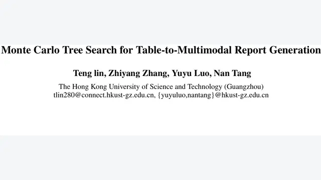 MCTS-Report：把多模态报告生成做成树搜索，MMRBench综合得分达到77.9