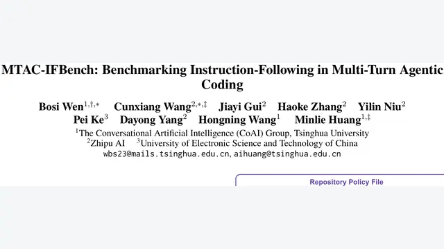 MTAC-IFBench：代码能跑却难合规，多轮编程严格遵循率不足10%