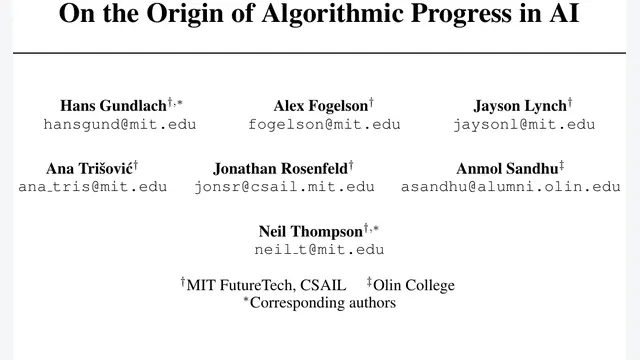 On the Origin of Algorithmic Progress in AI