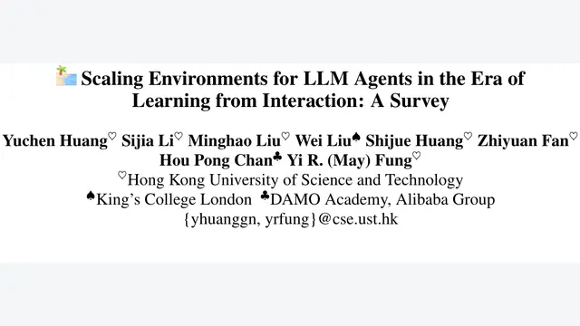 Scaling Environments for LLM Agents in the Era of Learning from Interaction: A Survey