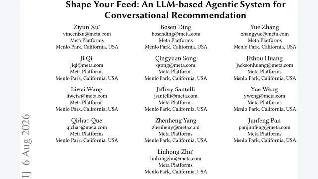 Shape Your Feed：Meta大模型主动推荐框架，对齐准确率达98.85%
