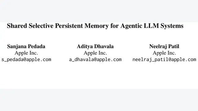 Apple提出Shared Selective Persistent Memory：4大机制将完成率升至96%