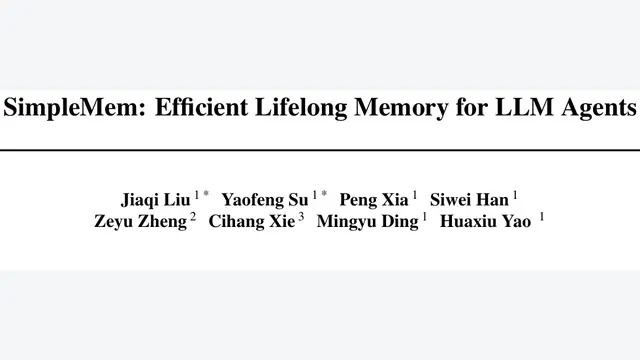 SimpleMem: Efficient Lifelong Memory for LLM Agents
