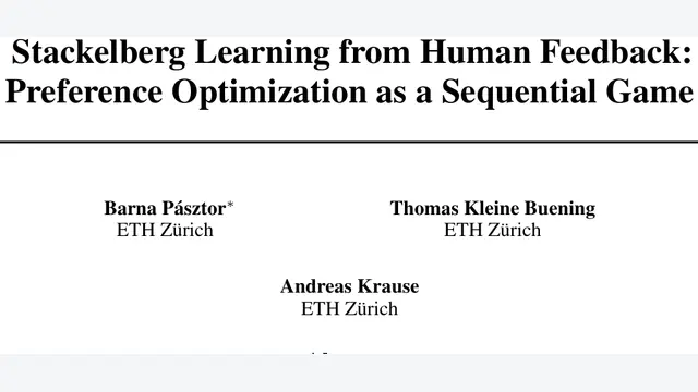 Stackelberg Learning from Human Feedback: Preference Optimization as a Sequential Game