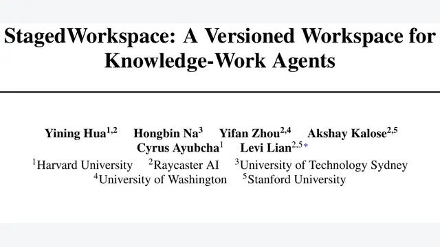 StagedWorkspace：双视图版本契约，让办公Agent在OfficeQA提升至63.9%