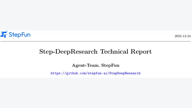 Step-DeepResearch Technical Report