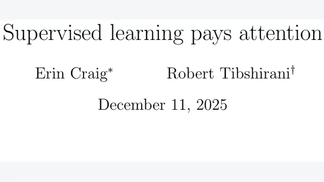 Supervised learning pays attention