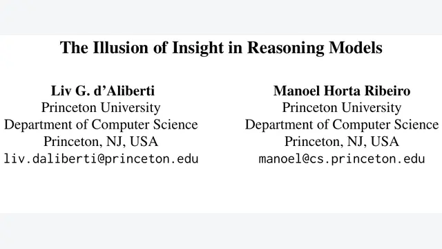 The Illusion of Insight in Reasoning Models