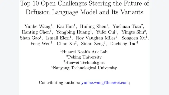 Top 10 Open Challenges Steering the Future of Diffusion Language Model and Its Variants