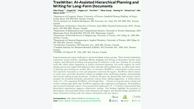 TreeWriter: AI-Assisted Hierarchical Planning and Writing for Long-Form Documents