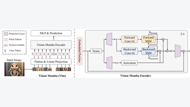 Vision Mamba: Efficient Visual Representation Learning with Bidirectional State Space Model